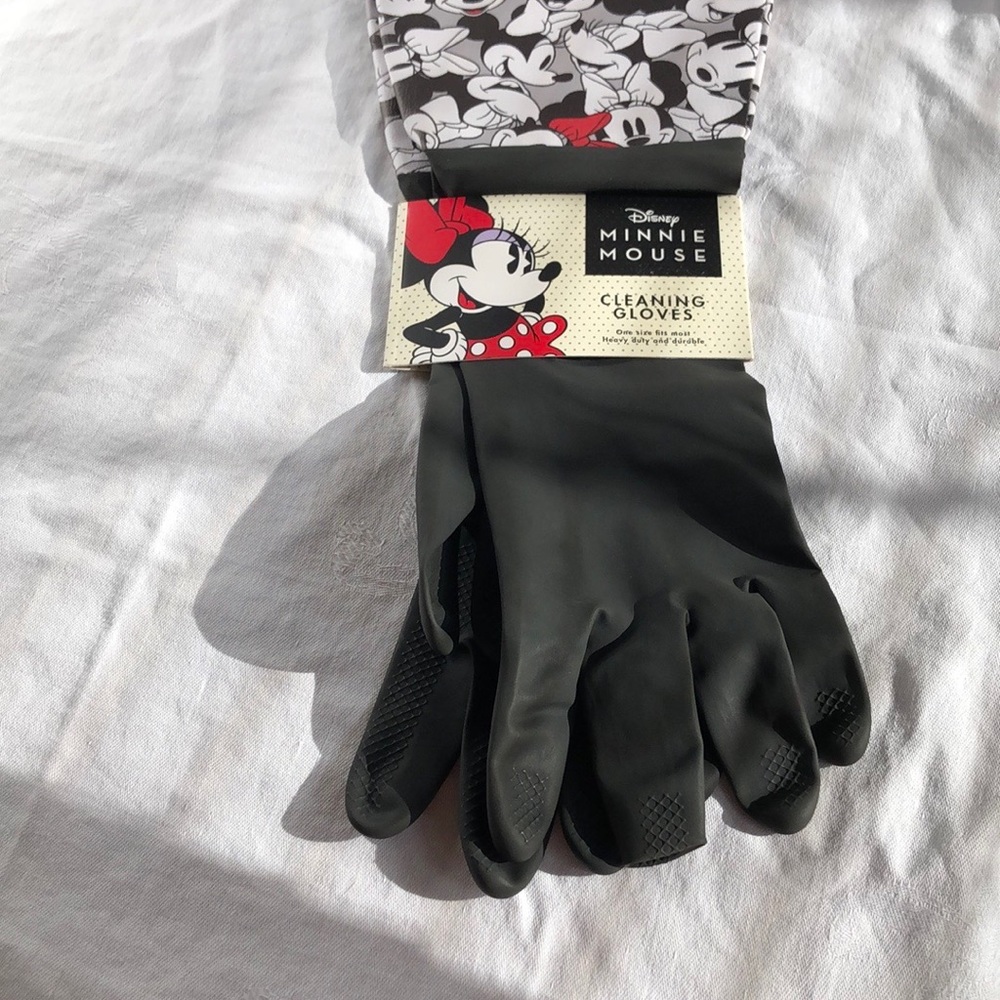 Disney Minnie Mouse Black Latex Cleaning Gloves One size fits most